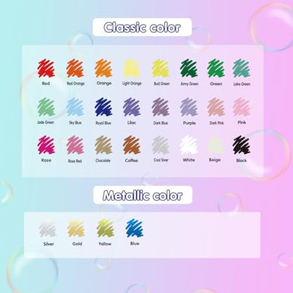 28Color Acrylic Paint Markers Set (28 Count)