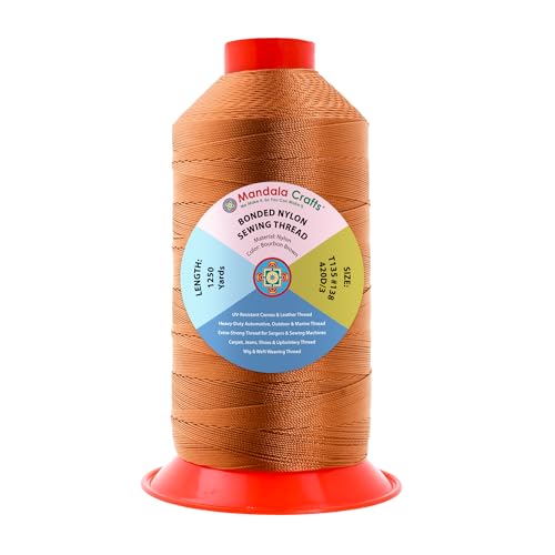 Size 138 420D T135 Bourbon Brown Bonded Nylon Thread 1250YDs (3750 Foot)