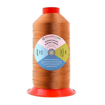Size 138 420D T135 Bourbon Brown Bonded Nylon Thread 1250YDs (3750 Foot)