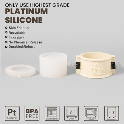Simple Style Candle Vessels Silicone Mold