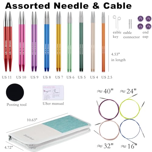 Interchangeable Circular Knitting Needles Set