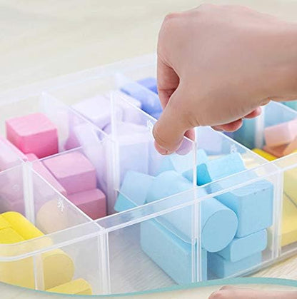 Sooyee 3-Tier Stackable Craft Organizers and Storage Box Plastic with 30 Compartments for Bead, Toys,Dolls, Arts and Craft, Washi Tape, Rock Collection, Ribbons,Clear