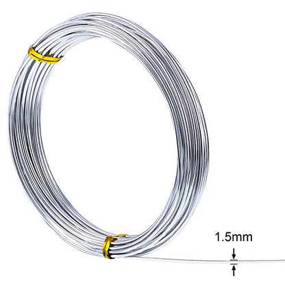 1 Roll Aluminum Wire for Jewelry Making (32.8 Foot)