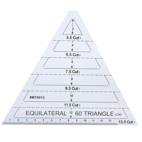 60 Degree Triangle Ruler for Quilting Grids Quilting Rulers