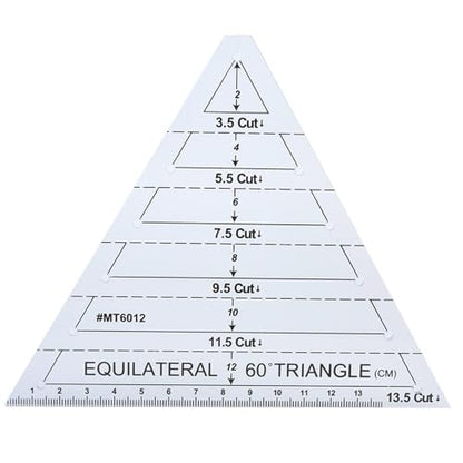 60 Degree Triangle Ruler for Quilting Grids Quilting Rulers