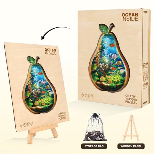 Ocean Inside Puzzles Adults Gifts Wooden 180 Pieces 14.1 * 9.7in