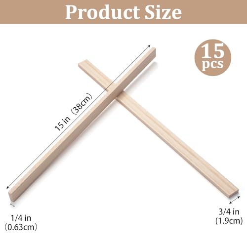 Wood Strips Slats for Wall (15 Count)