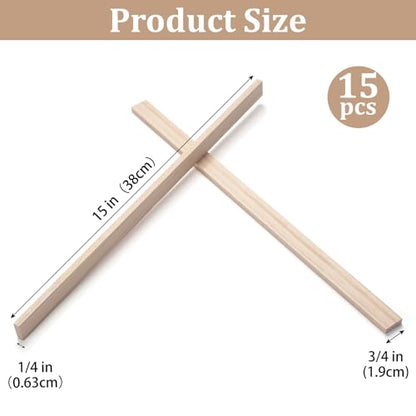 Wood Strips Slats for Wall (15 Count)