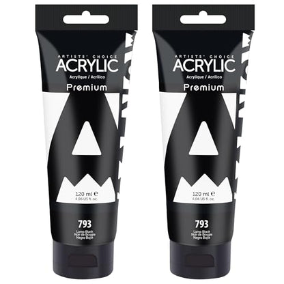 Black Acrylic Paint Set (8 Fl Oz)