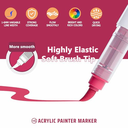 Water Based Acrylic Paint Markers (9 Count)