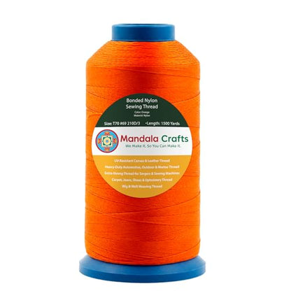 Size 69 210D T70 Orange Bonded Nylon Thread (4500 Foot)