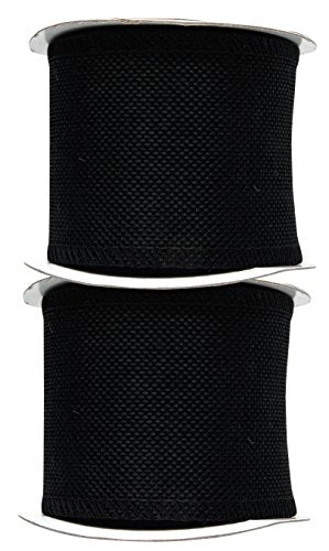 3 Inch Wide Black Burlap Ribbon for Crafts (60 Foot)
