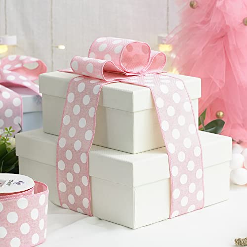 Pink Polka Dot Ribbon (30 Foot)