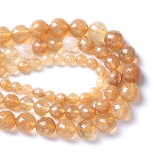 36pcs 10mm Natural Faceted Tea Watermenlon Jade Stone Beads for Jewelry Making Energy Healing Beads DIY Bracelet Necklace Accessories 15"