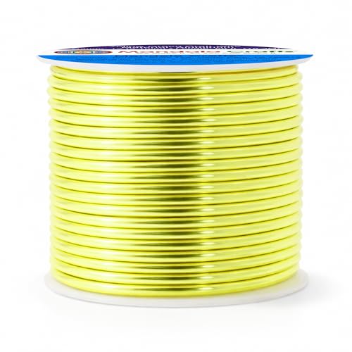 12 Gauge Yellow Green Anodized Aluminum Craft Wire