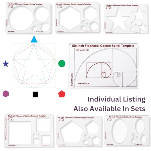 Fibonacci 6" Spiral Drawing Template
