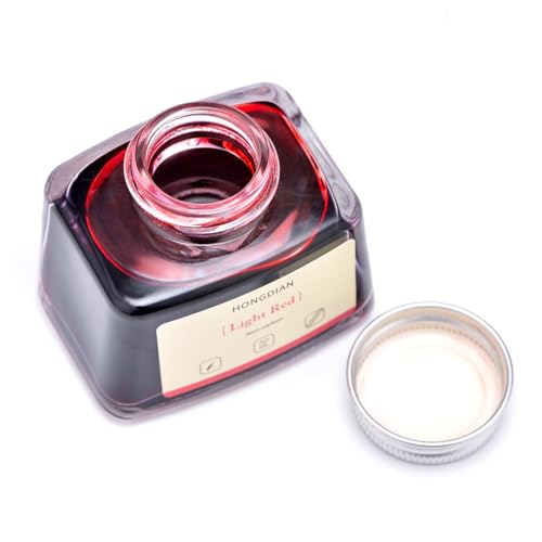 Hongdian Fountain Pen Bottled Ink Light Red Color