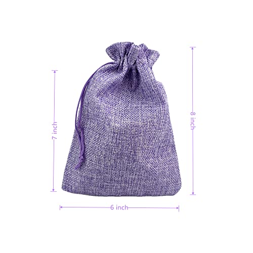 Pack of 25 Burlap Gift Bags with Drawstring Linen Jewelry Pouches Wedding Hessian Jute Bags for Birthday and Treat Pouches Party Wedding Favors Gift