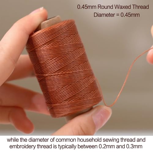 Round Waxed Thread 0.45mm 12 Neutral Colors (12 Colors)