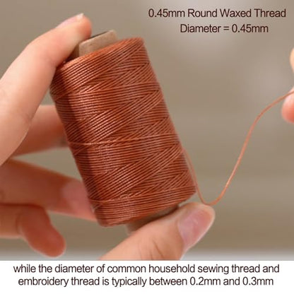 Round Waxed Thread 0.45mm 12 Neutral Colors (12 Colors)