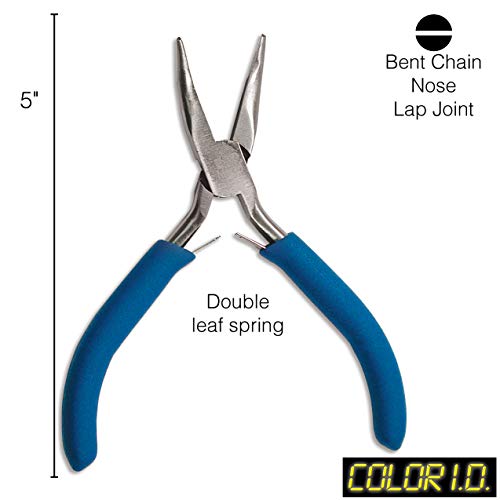 Color ID Bent Chain Nose Plier