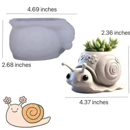 Animal Resin Molds Silicone 3D Cute Snail Epoxy Resin Plaster Candle Holder Wax Molds for Candle Making