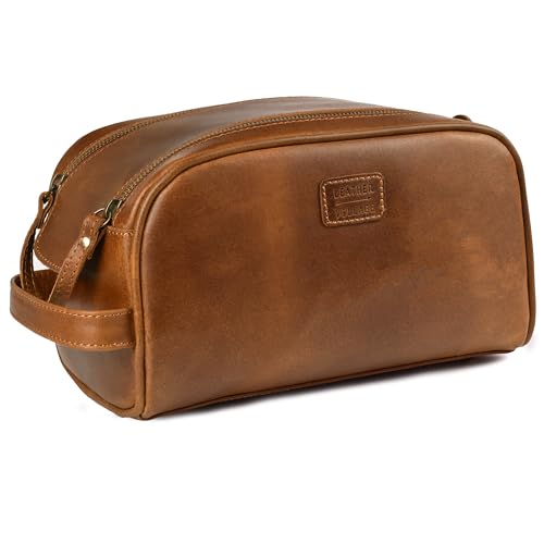 Leather Toiletry Bag for Men