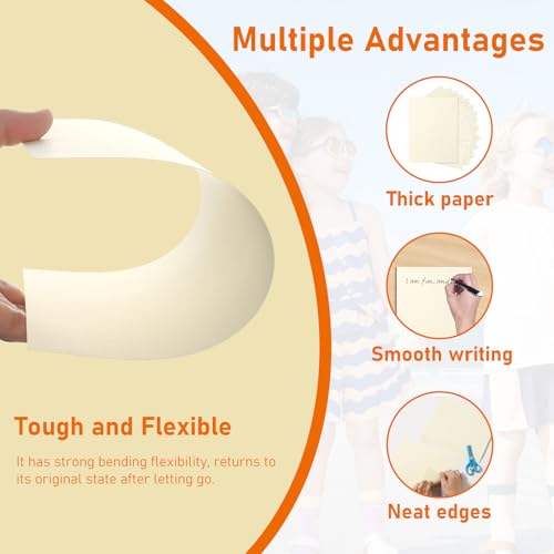 40 Sheets Cream Cardstock 8.5 x 11 Off White Paper 75lb (40 Count)