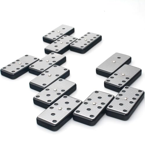 Metal Surface Dominoes Set Double 6