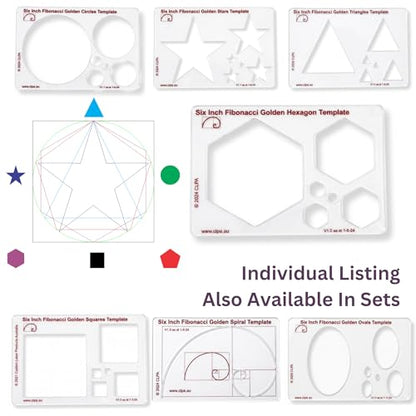 Fibonacci 6" Hexagon Drawing Template