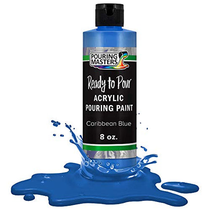 Pouring Masters Caribbean Blue Ready to Pour Acrylic Pouring Paint (8 Fl Oz)