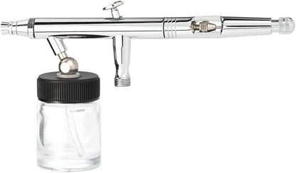 ABEST New 10PCS Airbrush Air Brush Glass Bottle Jar 22CC / Standard Suction Lid Empty 3/4 Ounce (22cc) Glass Jar Bottles with 30° Down Angle Adaptor Lid Assembly