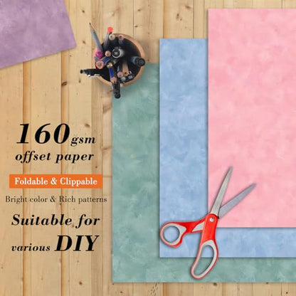 6 Inch Macaron Color Scrapbooking Paper Pad (24 Count)