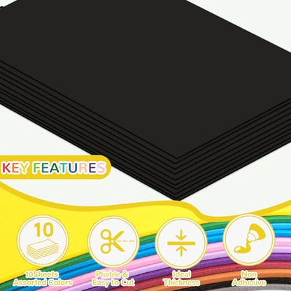 10 Pack Eva Foam Sheets Craft 8 x 12 inch (6 Sq Ft)