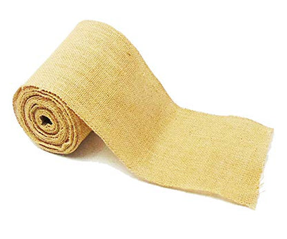 Natural Jute Burlap Ribbon Roll Brown 3 inch 90 feet 30 Yards