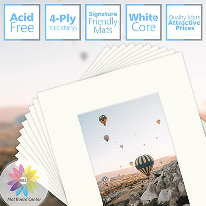 Mat Board Center 10 Pack 8x10 Photo Mats for 5x7 Picture