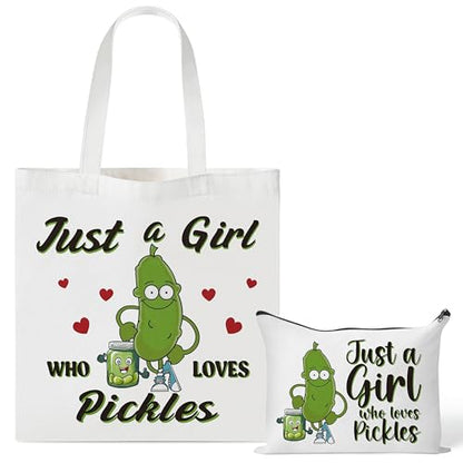 Cute Pickle Canvas Bags Set
