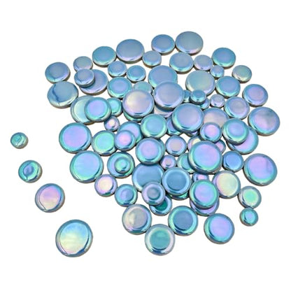 200g Iridescent Round Mosaic Tiles for Crafts Bulk