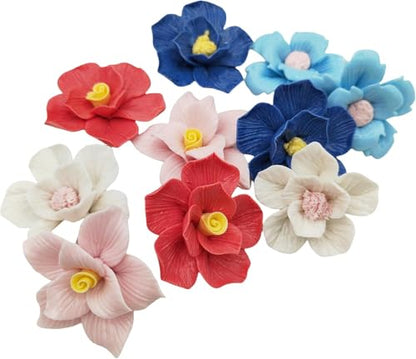 20PCS 3D Flower Ceramic Tiles (20 Count)
