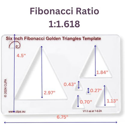 Fibonacci 6" Triangle Drawing Template