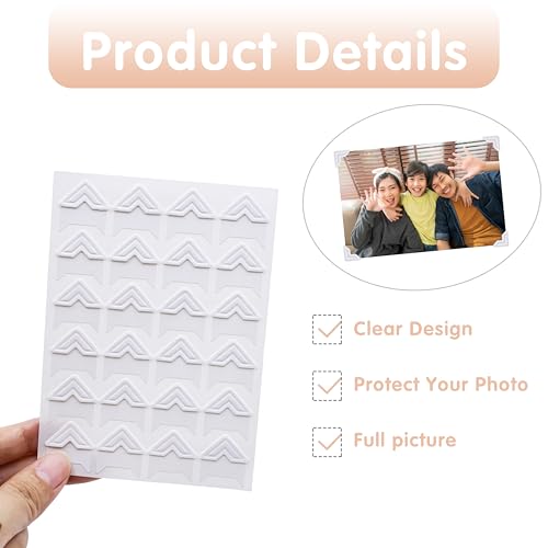 240 Pieces Photo Corners Self Adhesive Photo Corner Stickers