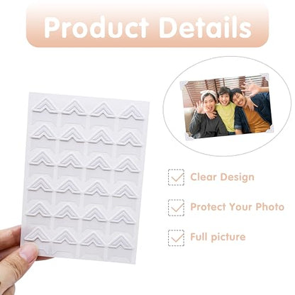 240 Pieces Photo Corners Self Adhesive Photo Corner Stickers