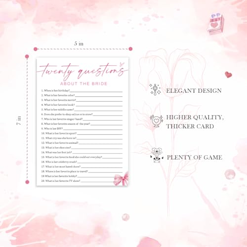 Wedding Shower Games Cards (25 Count)