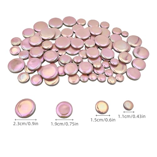 200g Iridescent Round Mosaic Tiles for Crafts Bulk