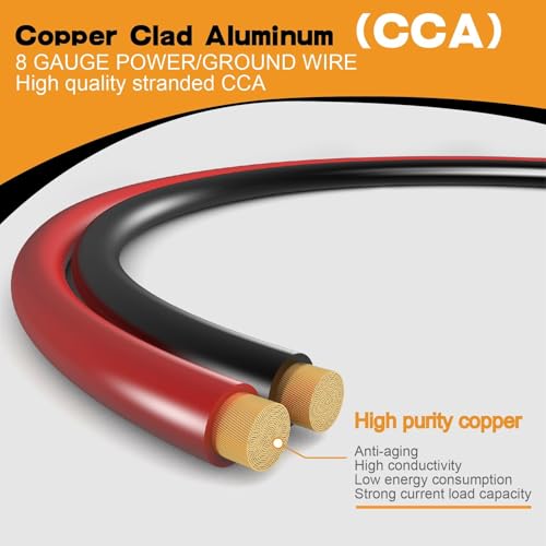 8 Gauge Wire Copper Aluminum CCA 50FT