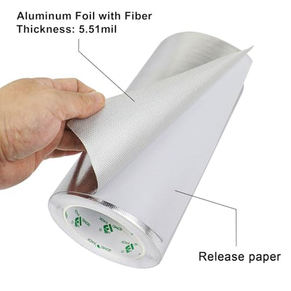 Adhesive Aluminum Foil Heat Shield Tape 10inch x 66ft Barrier (66 Foot)
