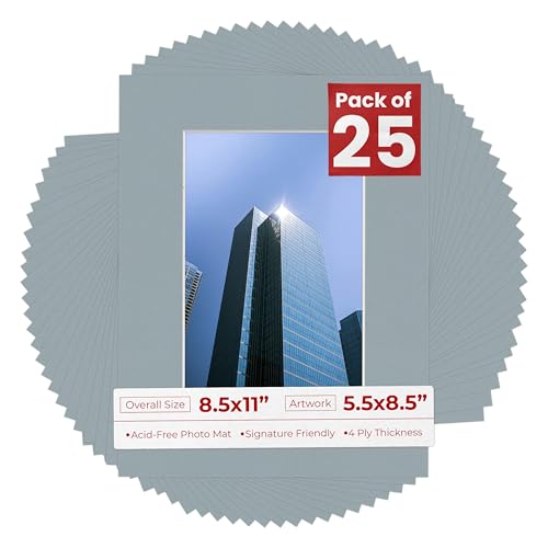 5.5x8.5 Mat for 8.5x11 Frame (25 Count)