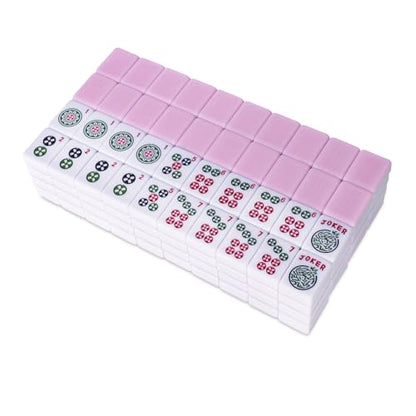 American Mahjong Tile Set with 166 Pink Back Tiles (166 Count)