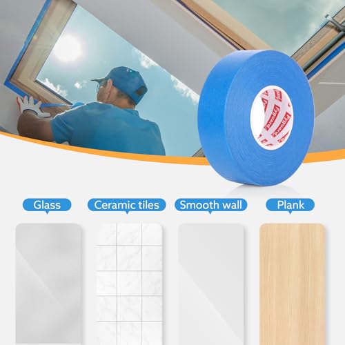 5 Rolls Painters Tape 2 Inch Wide Blue Painters Tape for Wall Painting (5 Count)