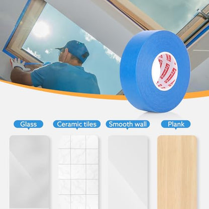 5 Rolls Painters Tape 2 Inch Wide Blue Painters Tape for Wall Painting (5 Count)